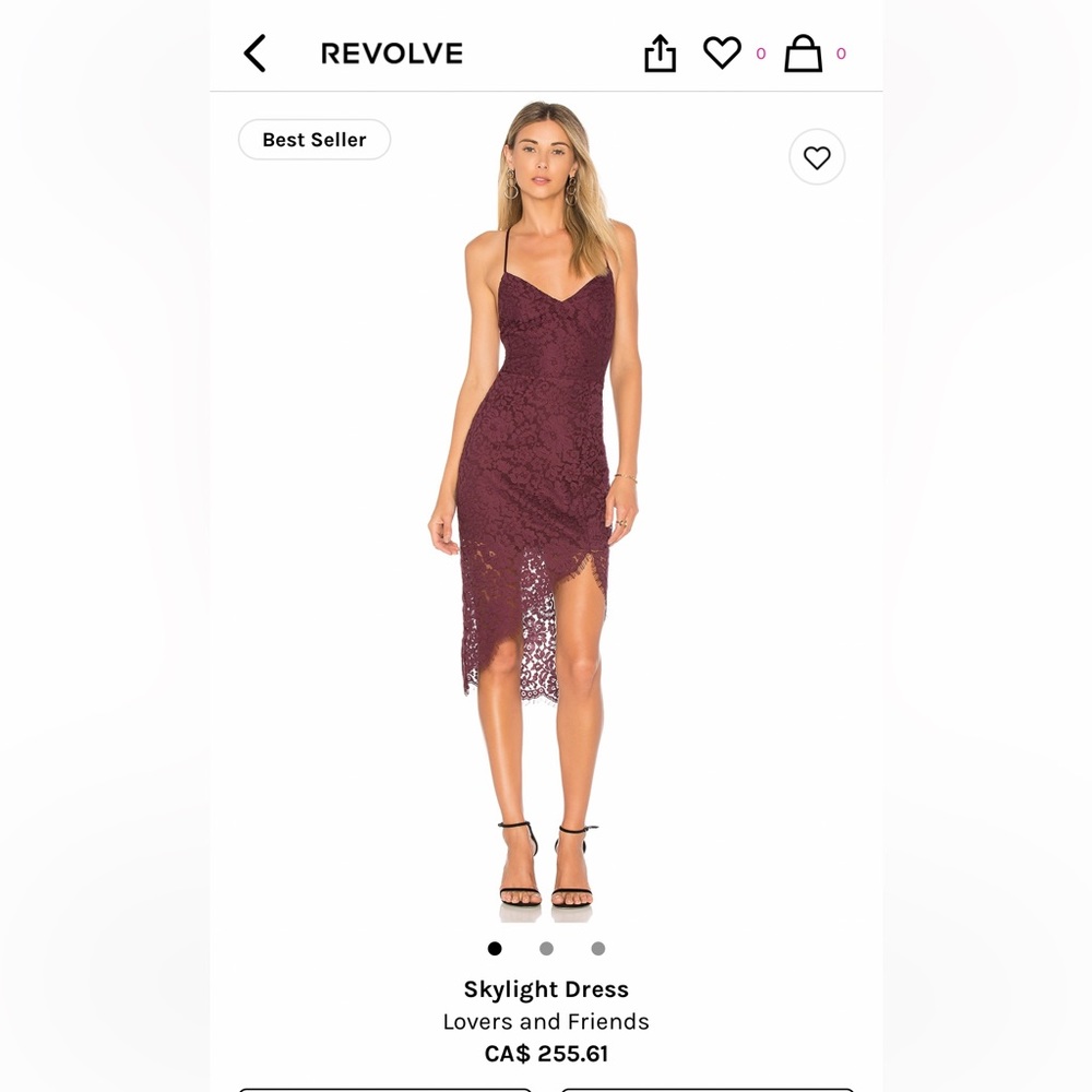 REVOLVE - Skylight Dress - Lovers + Friends - Merlot - MEDIUM